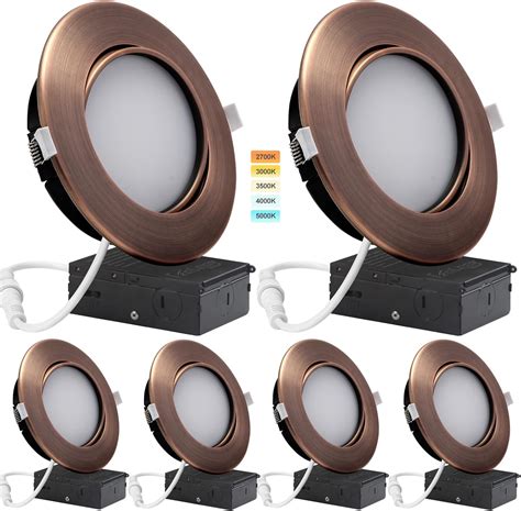 KnLnny Ware Oil Rubbed Bronze 6 Inch Led Recessed Lights 6 